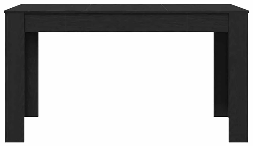 vidaXL Τραπεζαρία Μαύρη δρυς 140 x 74.5 x 76 εκ. Επεξεργασμένο ξύλο