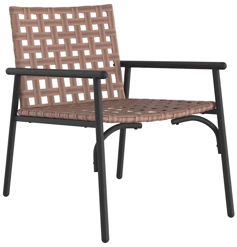 vidaXL Καρέκλα Κήπου 2 pcs Μαύρο 79 x 56 x 73.5 εκ. συνθετικό ρατάν