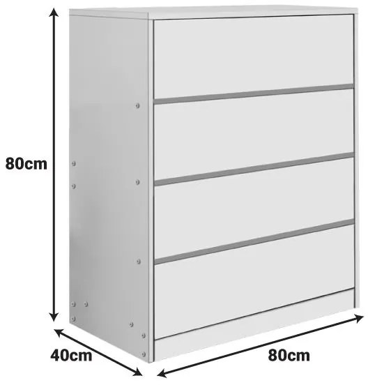 Συρταριέρα Kuanger mdf σε καρυδί απόχρωση 80x40x80εκ 80x40x80 εκ.