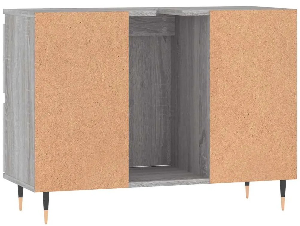 vidaXL Ντουλάπι Μπάνιου Γκρι Sonoma 80 x 33 x 60 εκ. από Επεξεργ. Ξύλο