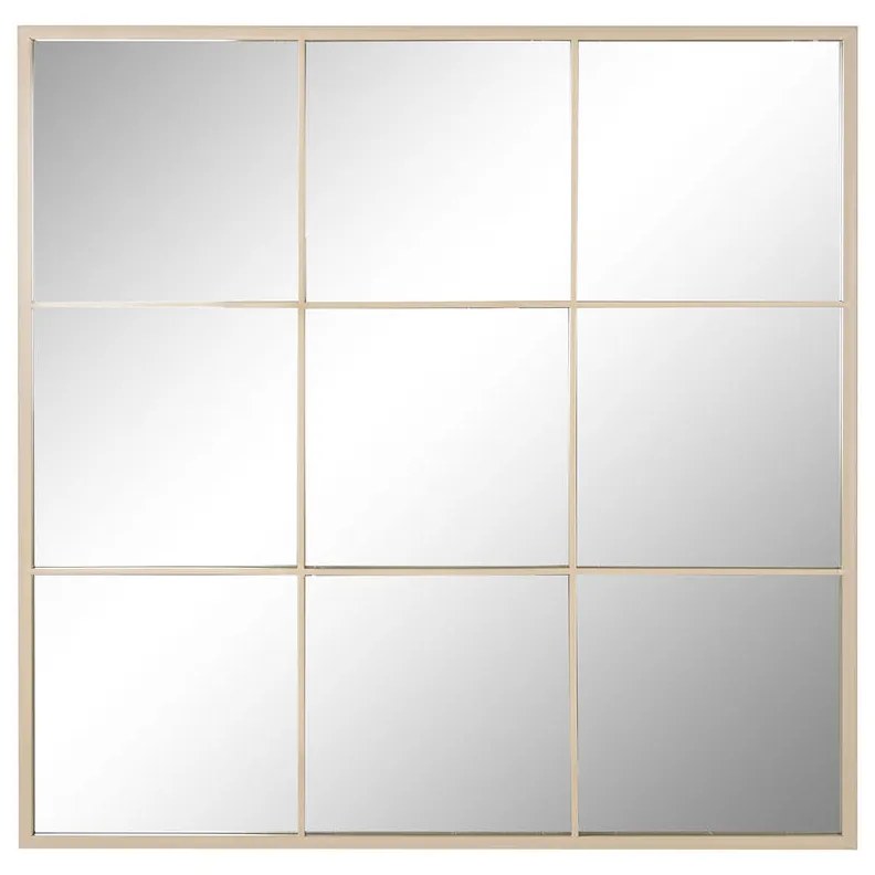 Τοίχο καθρέφτη Home ESPRIT Μπεζ Παράθυρο Scandi 90 x 2 x 90 cm