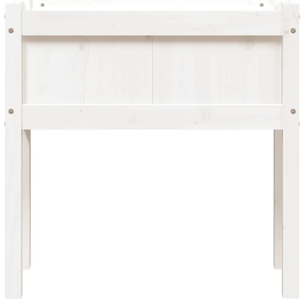 vidaXL Ζαρντινιέρες με Πόδια Λευκή 70x31x70 εκ από Μασίφ Ξύλο Πεύκου