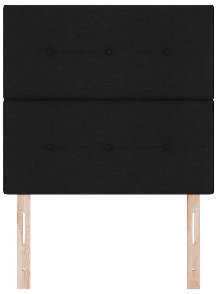 vidaXL LED κεφαλάρι με φώτα λωρίδας LED Μαύρο 100 cm ύφασμα
