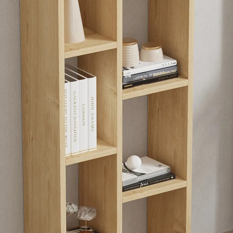 Βιβλιοθήκη Minicu pakoworld σε oak απόχρωση 44,4x19,6x150εκ (1 τεμάχια)