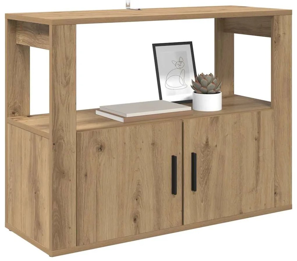 vidaXL Πλαϊνό γραφείο artisan δρυς 80 x 30 x 60 cm Επεξεργασμένο ξύλο
