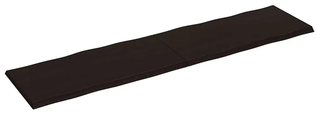 vidaXL Επιφ Τραπεζιού Αν Καφέ 200x50x(2-4)εκ.Ακατέργ. Μασίφ Ξύλο Δρυός