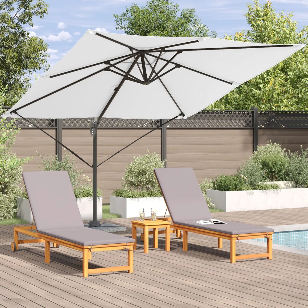 vidaXL Κάτινγκερ Ρώμη Ομπρέλα Άμμος 286x285x265 εκ. Αλουμίνιο