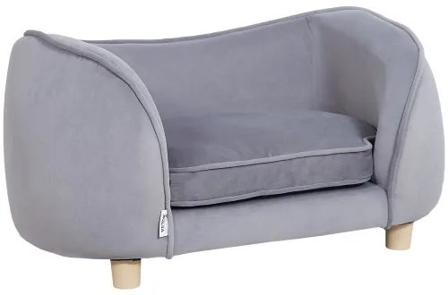 VEVOR Pet Sofa, Dog Couch for Small Dogs and Cats, Soft Velvety Dog Sofa Bed, 66 lbs Loading Cat Sofa, Dark Grey