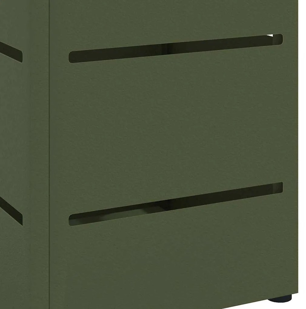 vidaXL Σχέδιο & βάση αποθήκευσης Ελιά 15.5 x 15.5 x 49 εκ Μέταλλο