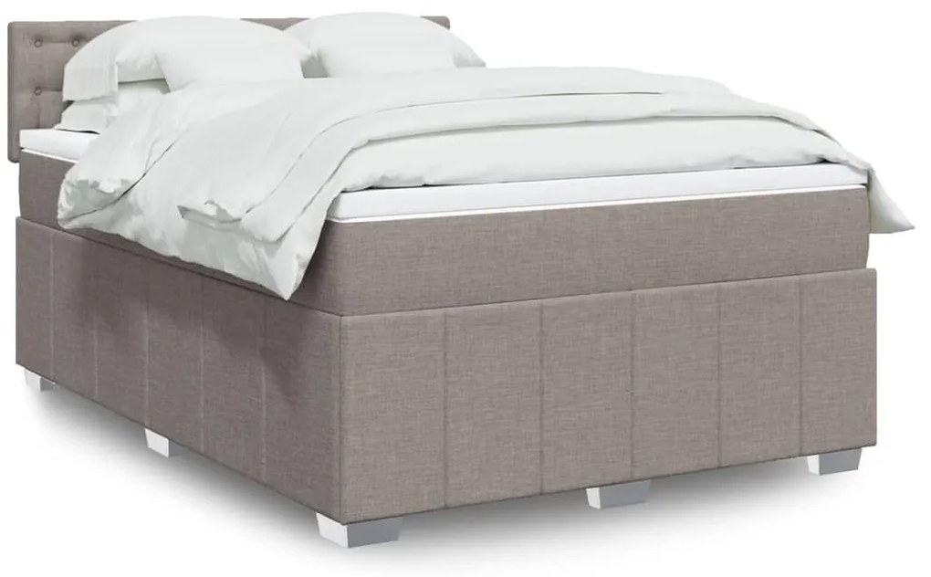 ΚΡΕΒΑΤΙ BOXSPRING ΜΕ ΣΤΡΩΜΑ TAUPE 140X200 ΕΚ. ΥΦΑΣΜΑΤΙΝΟ 3287109