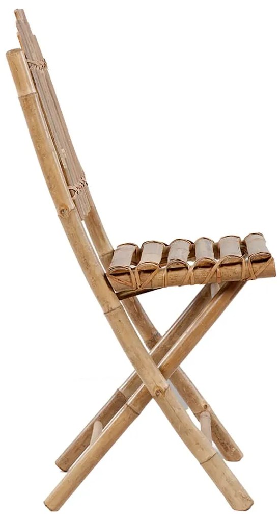 vidaXL Καρέκλες Κήπου Πτυσσόμενες 2 τεμ. από Μπαμπού με Μαξιλάρια