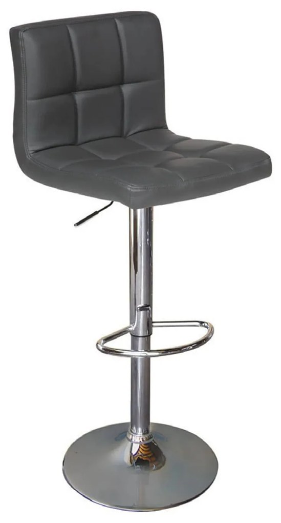Σκαμπό Μπάρ Lino Grey EM412,4  44X50X92/113 cm Σετ 2τμχ Metal, Technoderma
