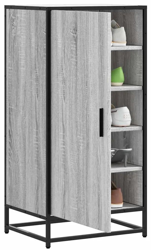 Ράφι παπουτσιών vidaXL Γκρι Sonoma 48x38x97,5 cm Κατασκευασμένο ξύλο