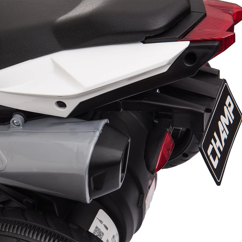 HOMCOM Ηλεκτρικό παιδικό μοτοσικλέτα, Φώτα &amp; Ήχοι, 3 km/h, επαναφορτιζόμενο, Πλαστικό &amp; Μέταλλο, Μαύρο/Κόκκινο