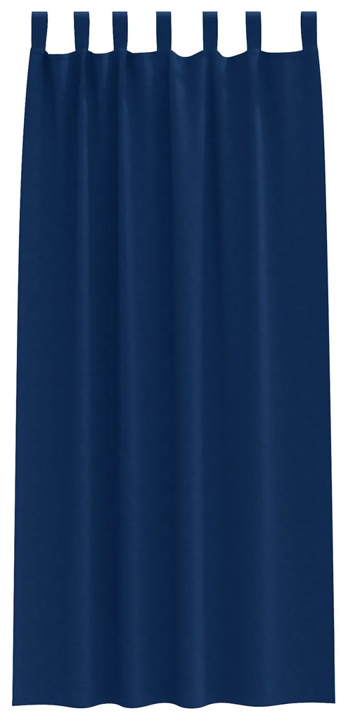 vidaXL Κουρτίνες 2 pcs Σκούρο Μπλε 245 x 140 εκ. Πολυεστέρας