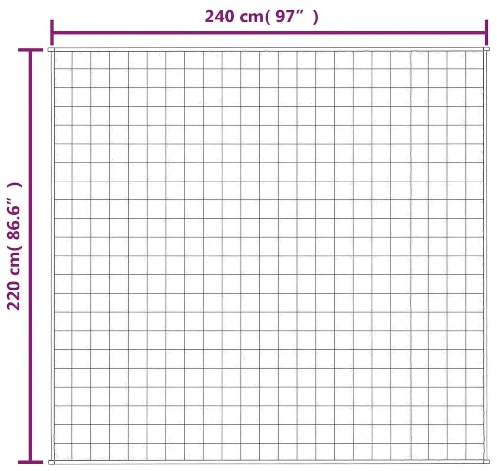 Κουβέρτα Βαρύτητας Γκρι 220 x 240 εκ. 11 κ. Υφασμάτινη - Γκρι