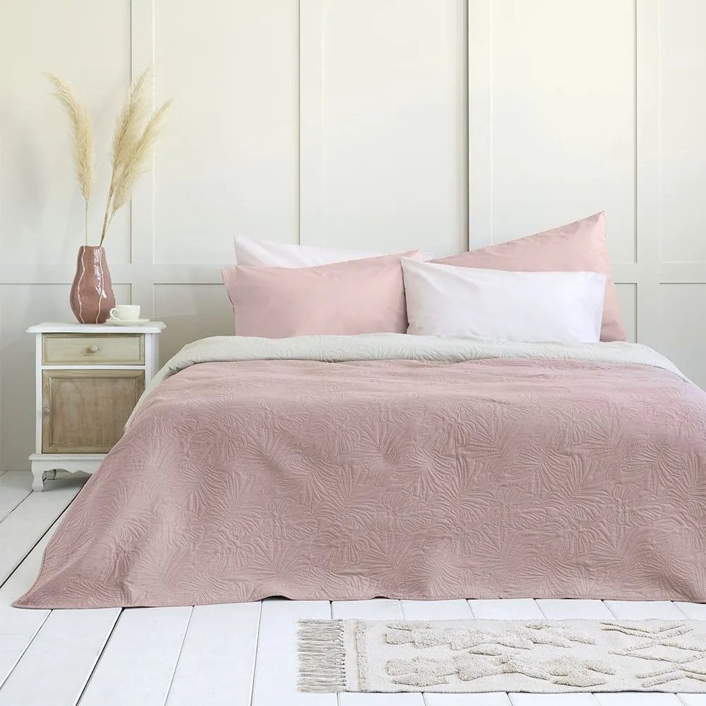 Κουβερλί Natara Light Beige-Rose Pink Nima King Size 240x260cm Microfiber