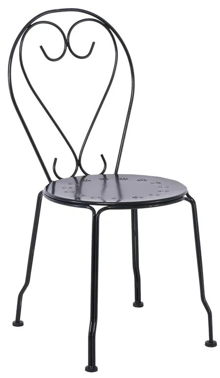 WOODWELL Ε5182BISTRO Καρέκλα Μέταλλο Βαφή Μαύρο 41x48x90cm Ε5182