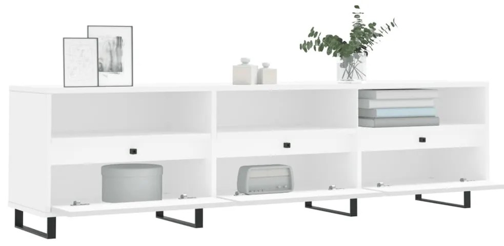 vidaXL Έπιπλο Τηλεόρασης Λευκό 150x30x44,5 εκ. Επεξεργασμένο Ξύλο