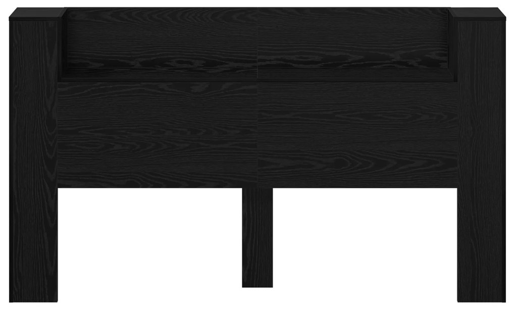 vidaXL Κρεβάτι με Κεφαλάρι Μαύρη δρυς 180 x 17 x 104.5 εκ