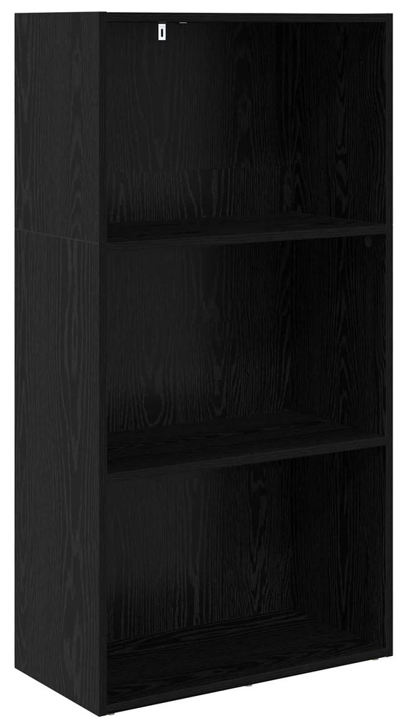 vidaXL Ράφι Βιβλίων Μαύρη Οξυά 60 x 30 x 76.5 εκ Επεξεργασμένο ξύλο