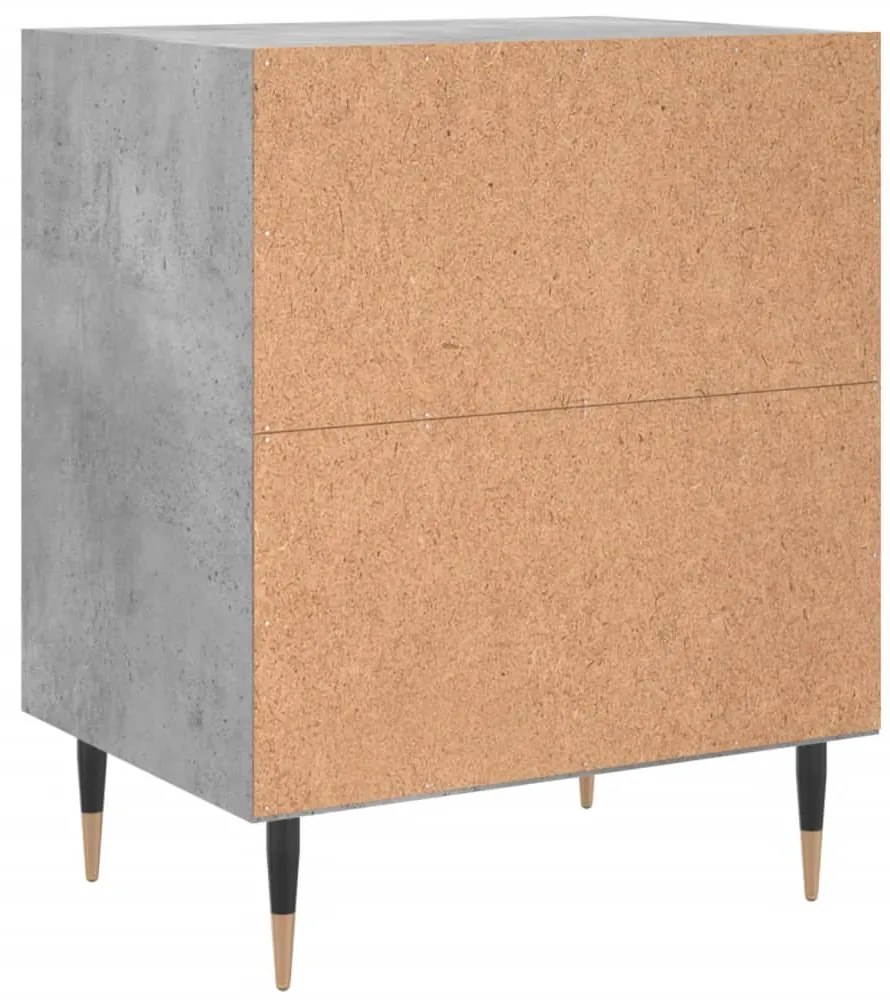 vidaXL Κομοδίνα 2 τεμ. Γκρι Σκυρ. 40x30x50 εκ. από Επεξεργασμένο Ξύλο