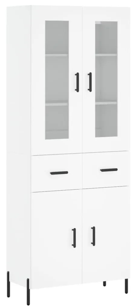 vidaXL Ντουλάπι Λευκό 69,5x34x180 εκ. από Επεξεργασμένο Ξύλο