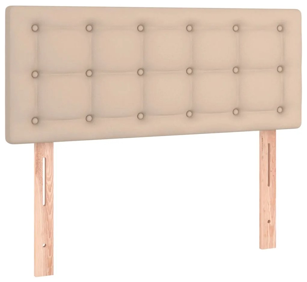 vidaXL Κεφαλάρι Κρεβατιού LED Καπουτσίνο 80x5x78/88 εκ. Συνθετ. Δέρμα
