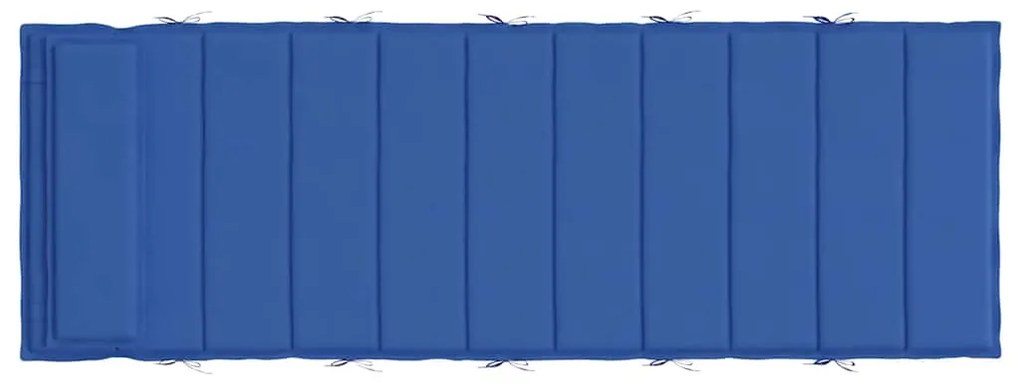 vidaXL Μαξιλάρι Ξαπλώστρας Μπλε Ρουά 180x60x4 εκ. από Ύφασμα Oxford