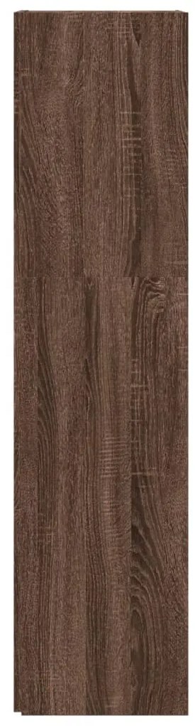 vidaXL Γωνιακό Έπιπλο Καφέ δρυς 33x33x132 εκ. από Επεξεργ. Ξύλο