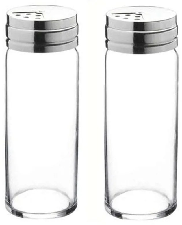 Αλατοπίπερο Basic SP43890G2 240ml Clear-Silver Espiel Steel,Glass