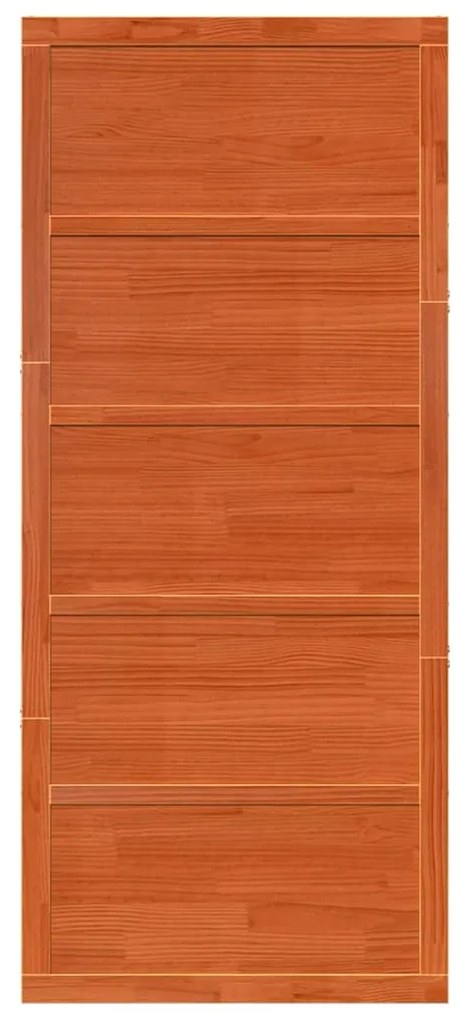 vidaXL Πόρτα αχυρώνα Κερωτό καφέ 90 x 2,5 x 208 εκ.