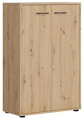 Ντουλάπι Boston CU107, Artisan δρυς, 122x80x37cm, Ράφια, Πλαστικοποιημένη μοριοσανίδα