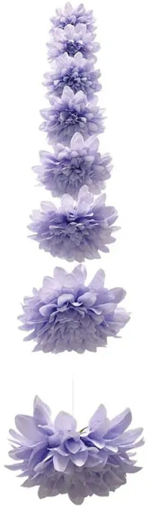 Τεχνητή Γιρλάντα Ντάλια 00-23861-20-5 Φ22x180cm Lilac Marhome Ύφασμα,Πλαστικό