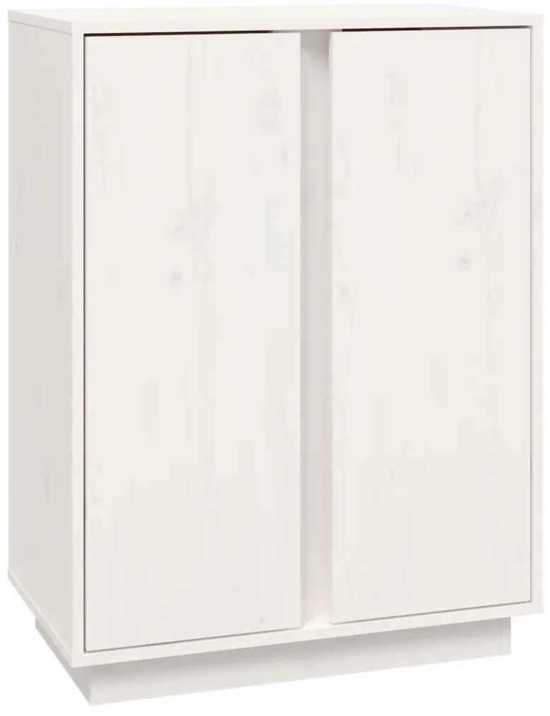 vidaXL Συρταριέρα Λευκή 60x35x80 εκ. από Μασίφ Ξύλο Πεύκου