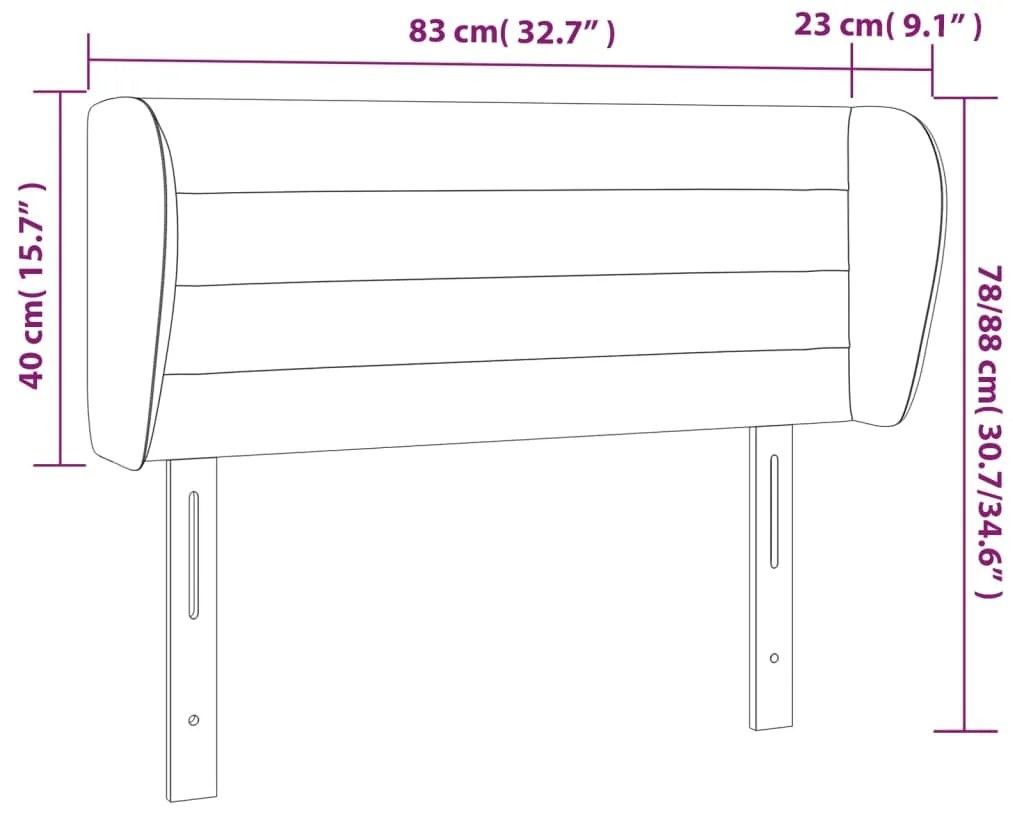 Κεφαλάρι με Πτερύγια Σκούρο Πράσινο 83x23x78/88 εκ. Βελούδινο 3117317