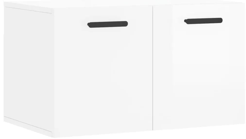 vidaXL Ντουλάπι Τοίχου Γυαλιστερό Λευκό 60x36,5x35 εκ. Επεξεργ. Ξύλο