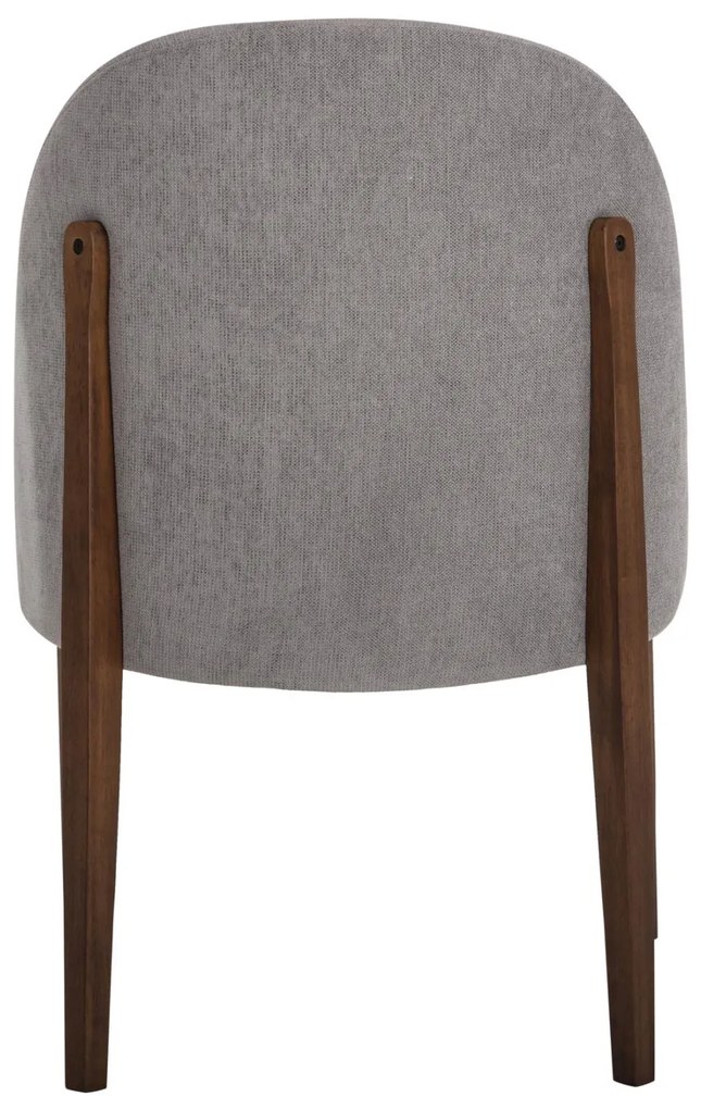 Καρέκλα Τραπεζαρίας RAMMER Rubberwood Καρυδί και Γκρί ύφασμα 57x55x86Υεκ. 2αδα 57x55x86 εκ.