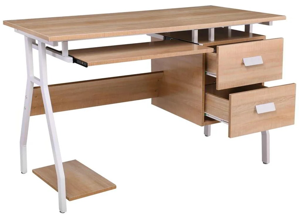 Γραφείο UNIT Η/Υ 120x60cm Άσπρο/Sonoma