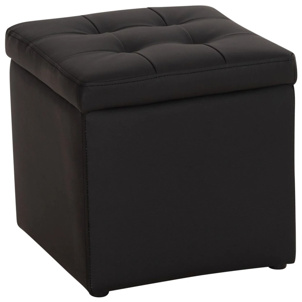 ΣΚΑΜΠΩ ΜΕ ΑΠΟΘΗΚΕΥΤΙΚΟ ΧΩΡΟ PU ΜΑΥΡΟ CUBE HM224.01 38x38x36.5Υεκ.