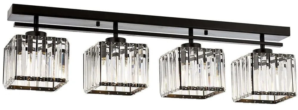 Φωτιστικό Οροφής - Πλαφονιέρα 301AUR1197 80x15x22cm 4xE27 40W Black-Bronze Opviq