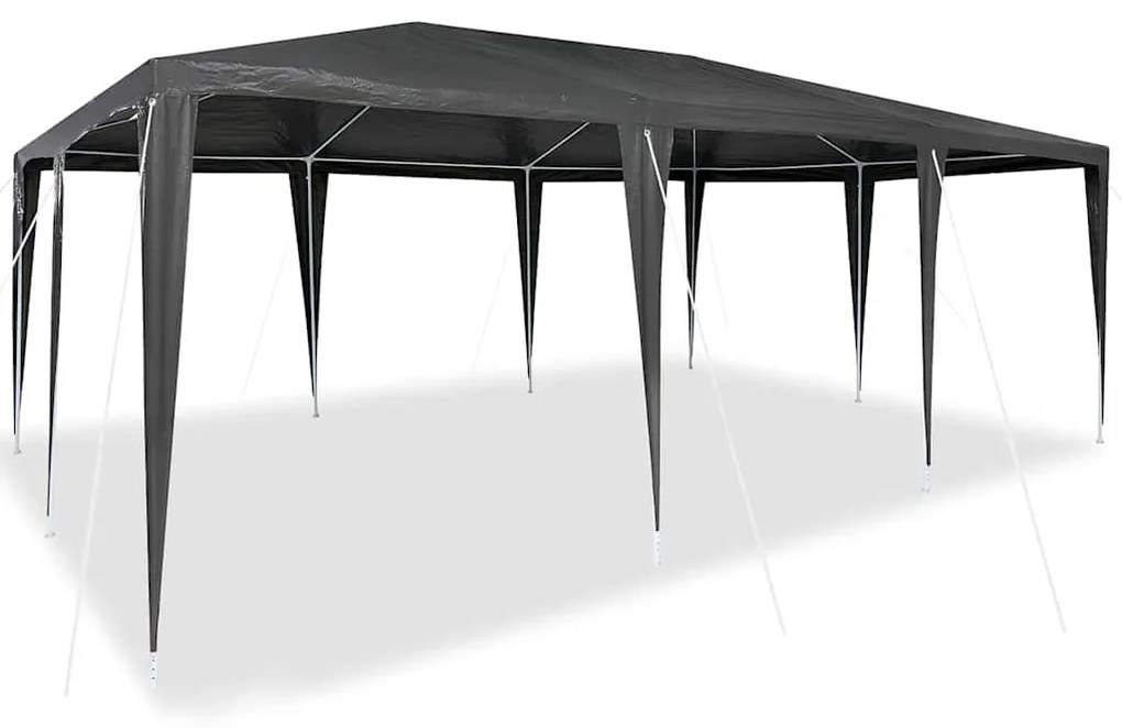 vidaXL Σκηνή Πάρτυ Γκρι και Λευκό 600 x 400 x 266 εκ