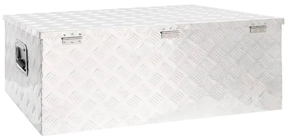 vidaXL Κουτί Αποθήκευσης Ασημί 100x55x37 εκ. από Αλουμίνιο