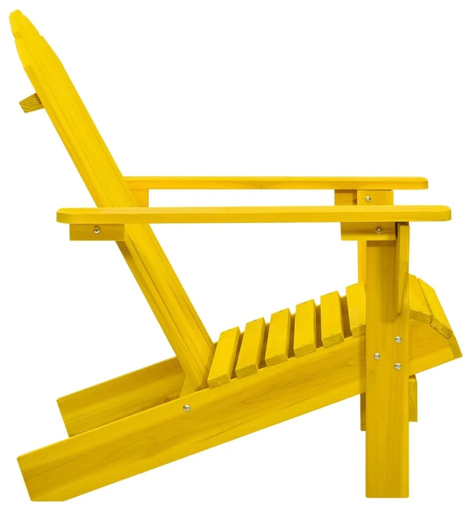 vidaXL Καρέκλα Κήπου Adirondack Κίτρινη από Μασίφ Ξύλο Ελάτης