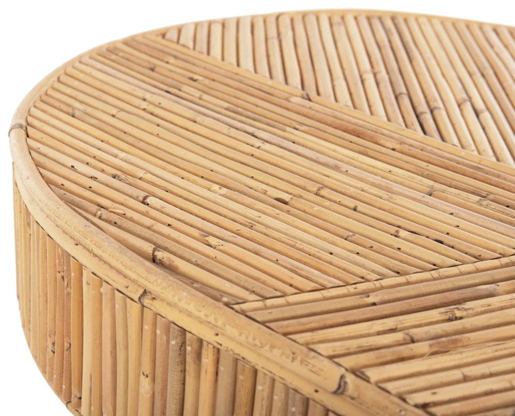 Κονσόλα Οβαλ Gatsby Φυσικο Rattan Σε Φυσικο Χρωμα 110x45x74,5Υεκ.