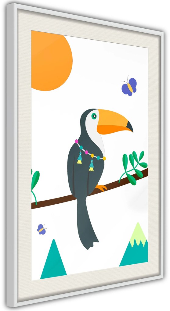 Αφίσα - Fairy-Tale Toucan - 20x30 - Χρυσό - Χωρίς πασπαρτού