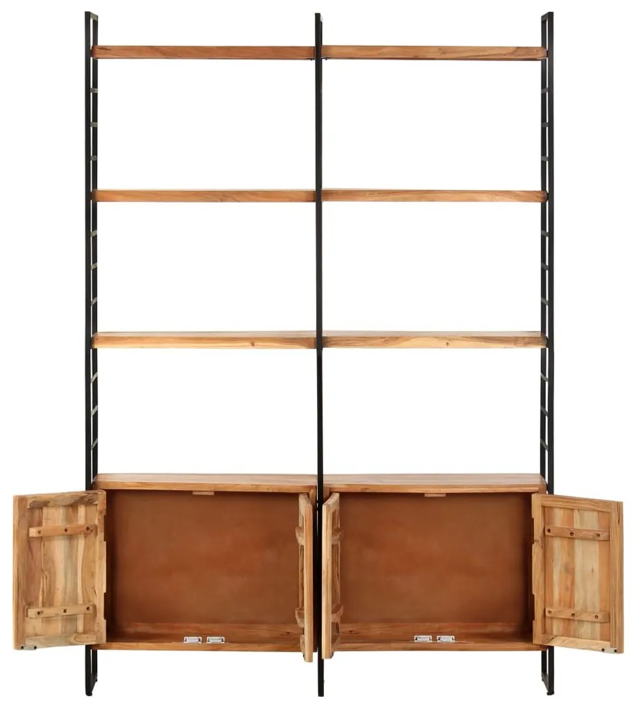 vidaXL Βιβλιοθήκη με 4 Επίπεδα 124 x 30 x 180 εκ. Μασίφ Ξύλο Ακακίας