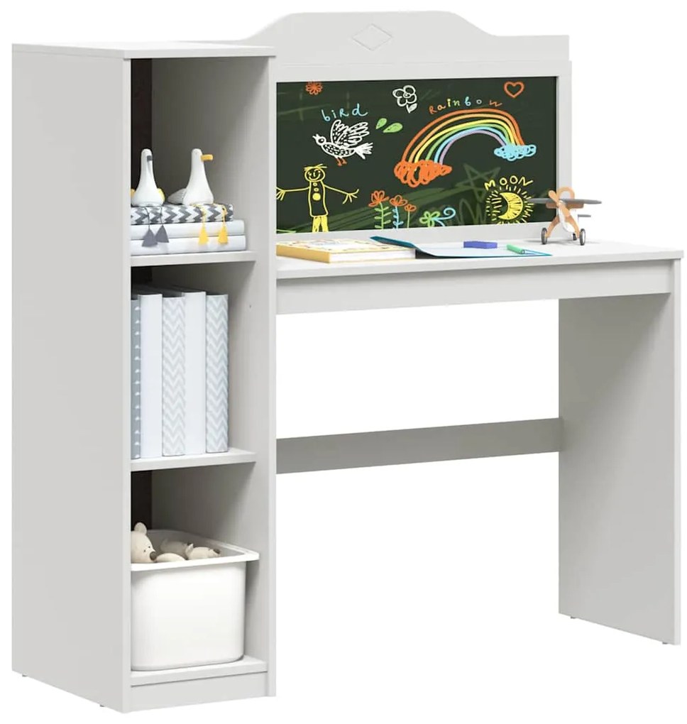 vidaXL Γραφείο Κιμωλίας Λευκό 120 x 45 x 118.5 εκ. Επεξεργασμένο ξύλο