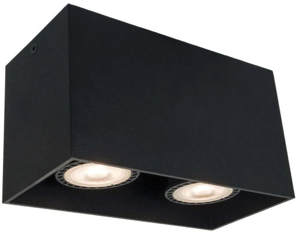 Φωτιστικό Οροφής - Σποτ Dice 4279800 16,5x8,2x9,5cm 2xGU10 50W Black Viokef