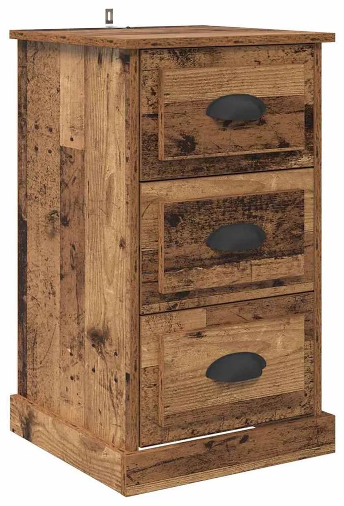 vidaXL Κομοδίνο Παλιό Ξύλο 39 x 39 x 67,5 εκ. Επεξεργασμένο ξύλο